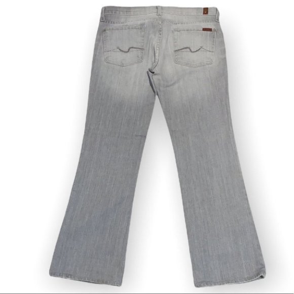 7 For All Mankind Women's Boot Cut Jeans - Light Gray - Picture 4 of 12